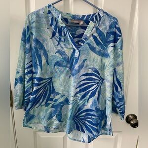 Chico’s Women’s 2 Sheer Tropical Blouse